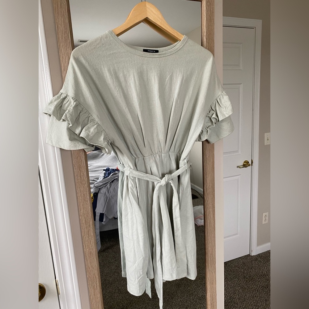 FRNCH Paris mini dress, ruffle sleeve